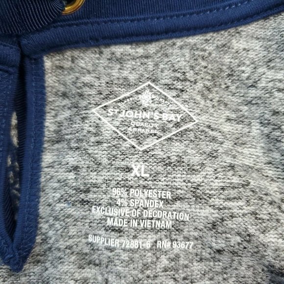 St John's Bay Shirt Top Tunic Grey Blue Floral Knit Long Sleeve XL - Picture 4 of 11